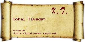 Kókai Tivadar névjegykártya